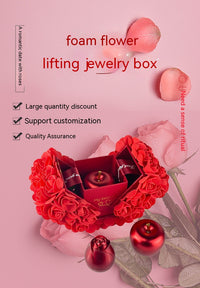 Eternal Rose & Crystal Necklace Gift Set - Forever Love Valentine's Day Jewelry Box for Her