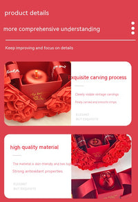 Eternal Rose & Crystal Necklace Gift Set - Forever Love Valentine's Day Jewelry Box for Her