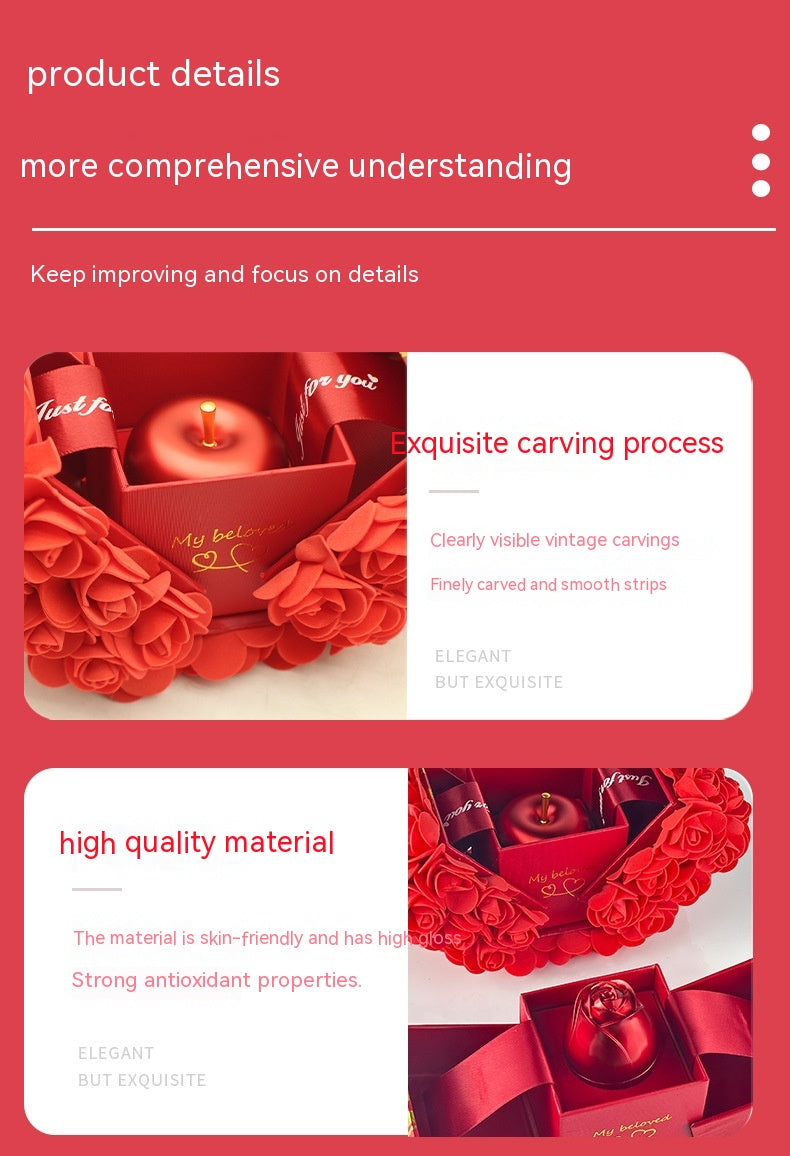 Valentines Day Gift Soap Rose Gift Box Crystal Pendant Necklace Eternal Flower Jewelry Box Set Wedding Birthday Gift For Girlfriend What Else You Got?