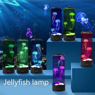 Glowing Jellyfish USB LED Night Light - Colorful Atmosphere Lamp for Home Decor
