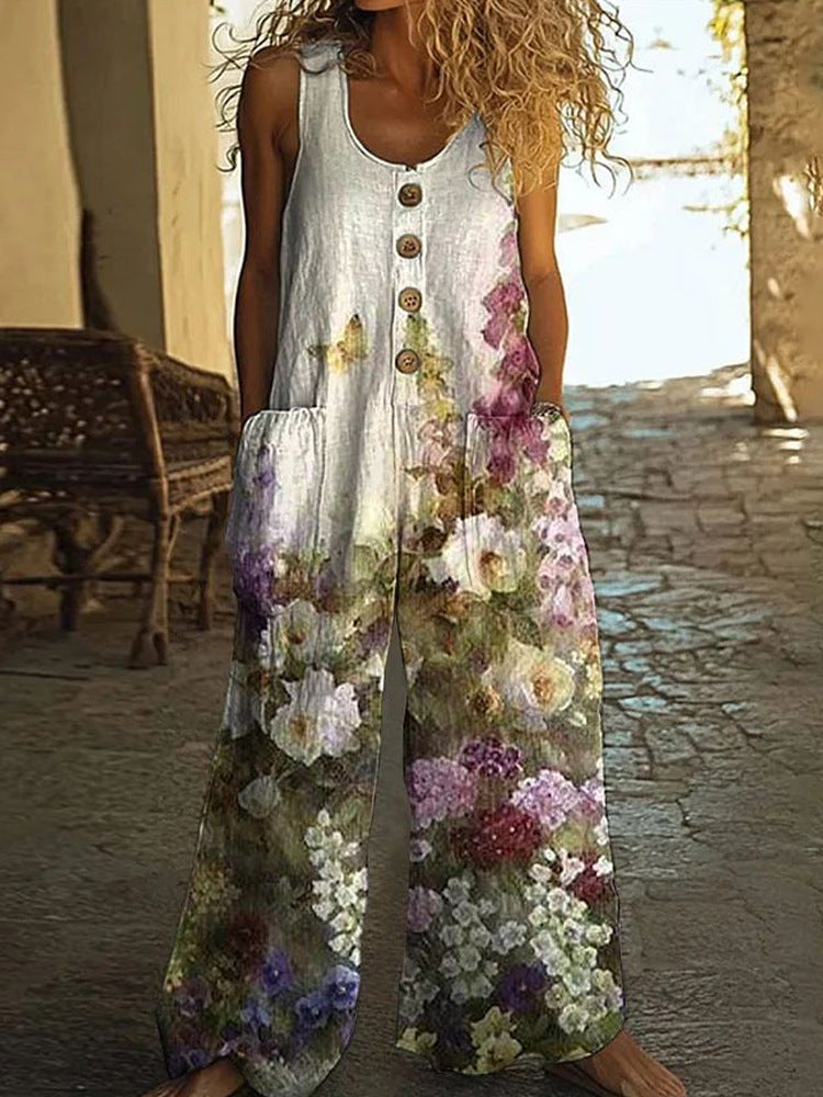 Womens Sleeveless Loose Pocketed Jumpsuit What Else You Got?