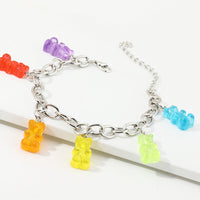 Y2K Gummy Bear Charm Bracelet – Candy Bear Pendant Jewelry