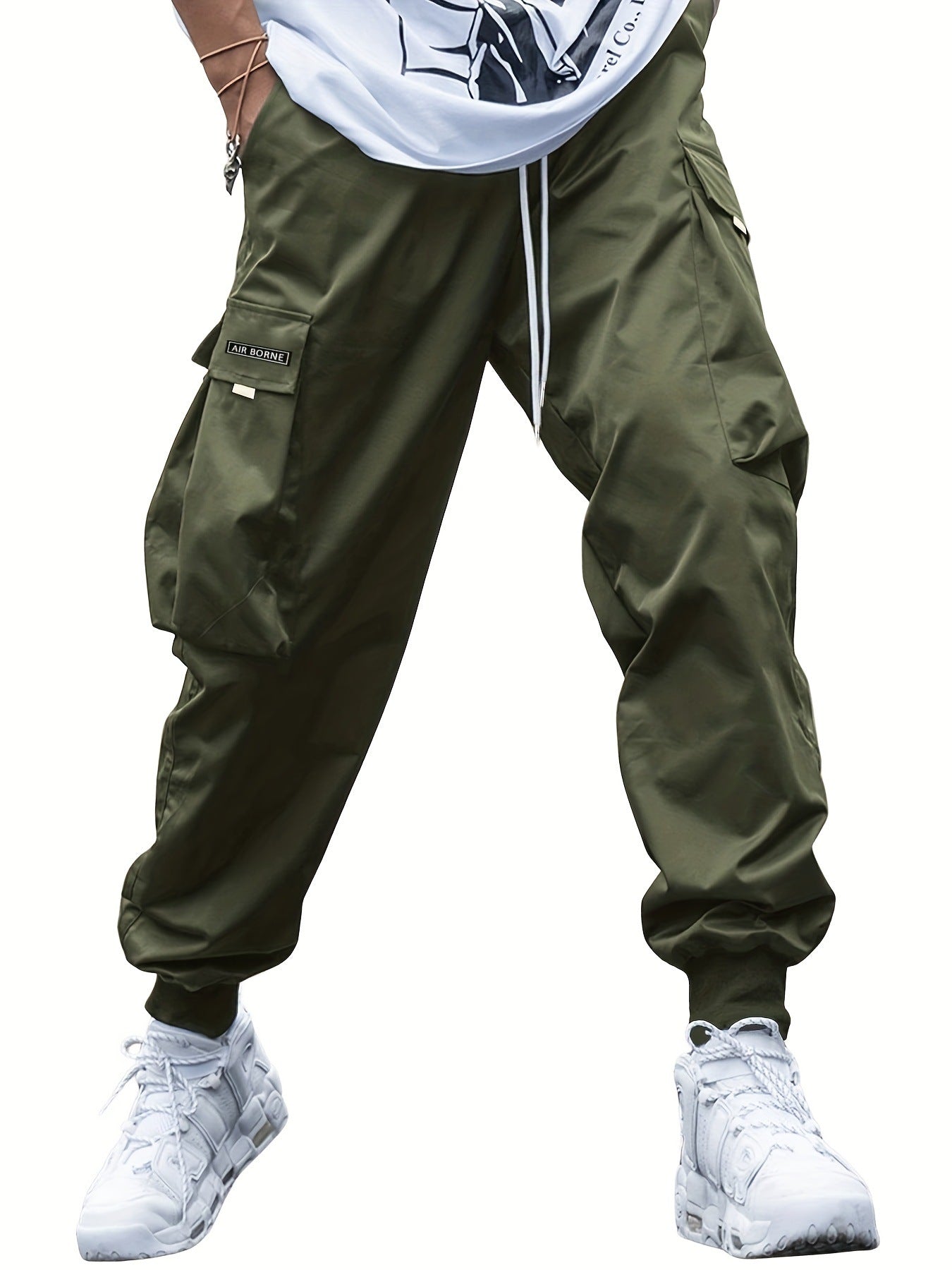 Multi-pocket Cargo Pants Men's Casual Hip-Hop Drawstring Trousers Outdoor Streetwear Sports Pant What Else You Got?