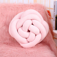 Elegant Explosion Rose Ball Knotted Pillow - Soft Velvet Cushion for Home Decor