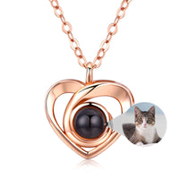 Eternal Love Keepsake: S925 Sterling Silver Heart Photo Projection Necklace - Perfect Romantic Gift for Her