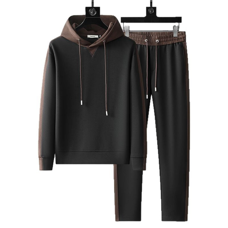 Men's Patchwork Hoodie Trousers Suit What Else You Got?