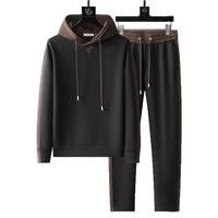 Men's Patchwork Hoodie & Jogger Set - Bold Streetwear Two-Piece Outfit | Christian Streetwear