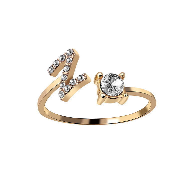 New Design Adjustable 26 Initial Letter Ring Fashion Jewelry For Women Simple Elegant Jewelry What Else You Got?