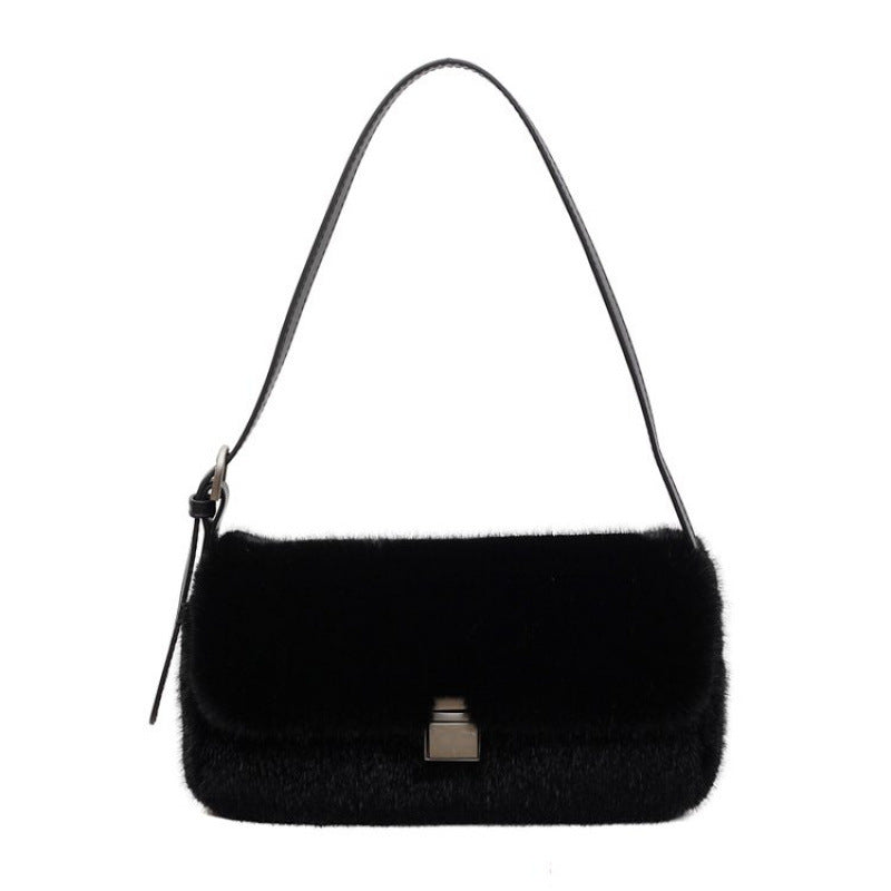 Retro Plush Underarm Shoulder Bag – Soft PU Fashion Armpit Bag for Women What Else You Got?