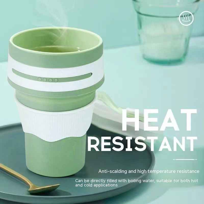 Portable Silicone Folding Cup – Compact, Reusable, Leakproof Travel Cup for Coffee, Water & Juice What Else You Got?
