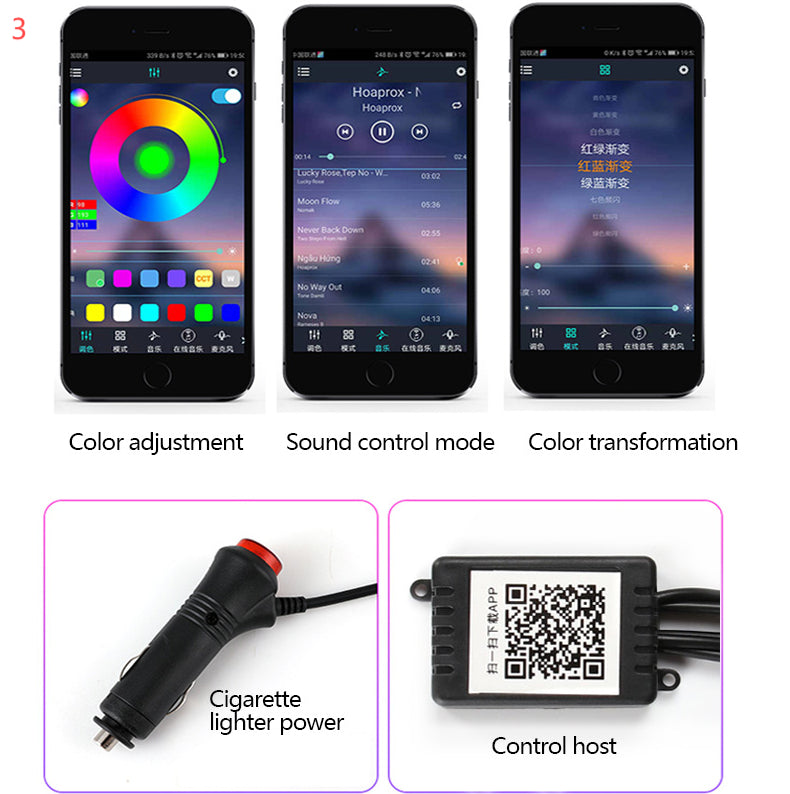 Car Fiber Optic Ambient Light Modified Car Interior Cool Light APP Rhythm Light What Else You Got?