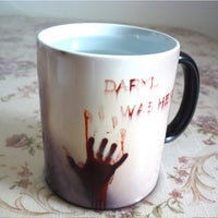 Heat-Activated Color-Changing Ceramic Mug – 350ml Magic Reveal Coffee Cup