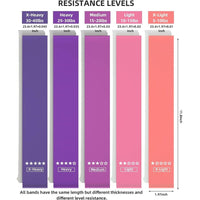 Resistance Bands Set of 5 - Home Fitness Loop Bands for Strength Training & Physical Therapy