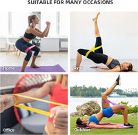 Resistance Bands Set of 5 - Home Fitness Loop Bands for Strength Training & Physical Therapy