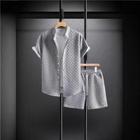 Men's Breathable Summer Shirt & Shorts Set