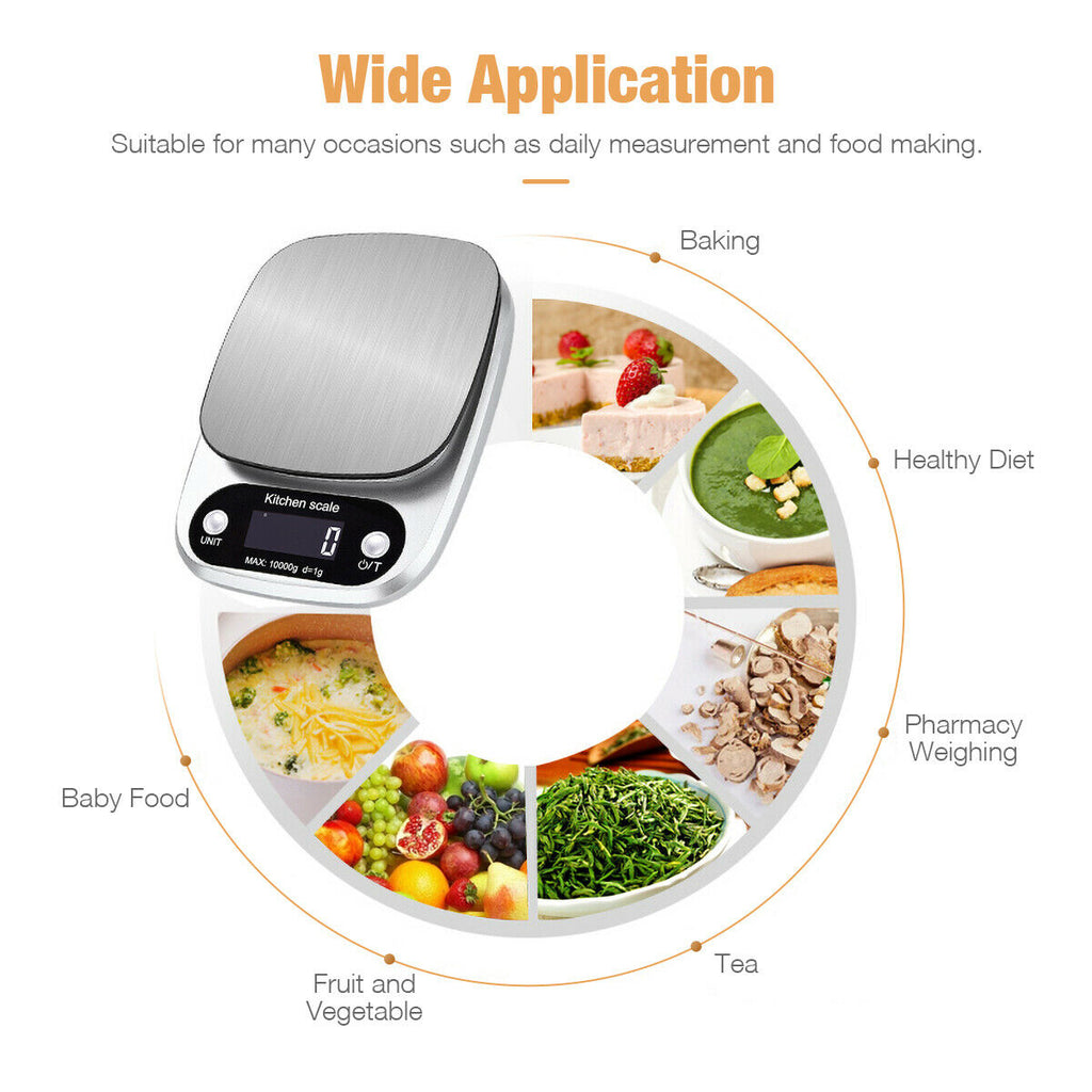 Digital Kitchen Food Scale 22lb - Stainless Steel Baking & Cooking Weight Scale Grams & Oz What Else You Got?