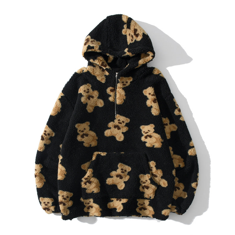 Retro bear printed ancient sweater What Else You Got?