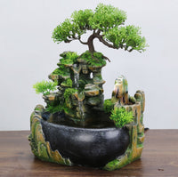 Zen Desk Fountain & Humidifier – Mini Rockery Water Feature with Optional Mist for Home & Office