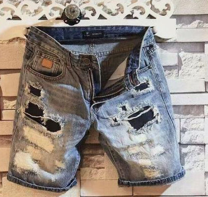 Men's Fashion Casual Ripped Denim Shorts What Else You Got?