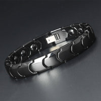 Black Ceramic Magnetic Link Bracelet – Minimalist Wrist Jewelry for Women & Men