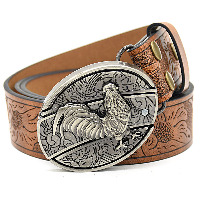 Personality Student Trendy Printing Engraving Smooth Buckle Knife Embossing Belt What Else You Got?