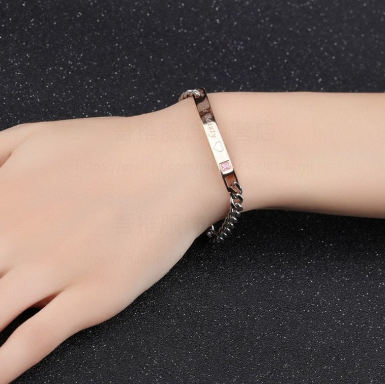 His Queen Her King Couple Bracelet Set – Black Rose Gold Crystal Chain Matching Jewelry What Else You Got?