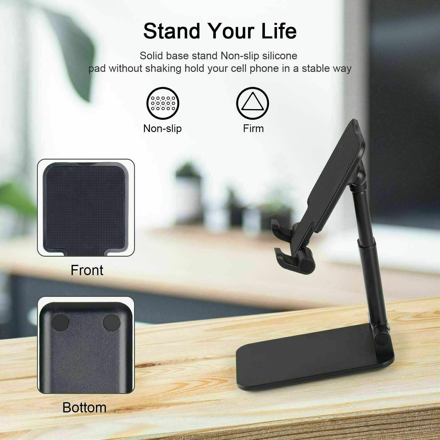 Cell Phone Stand Tablet Mount Fordable Desktop Holder Cradle Dock Mobile Phone Phone Holder Stand, Desktop Cell Phone Holder For IPad Tablet Desk Holder What Else You Got?