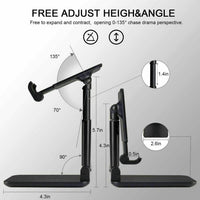 Adjustable Foldable Phone & Tablet Stand - Desktop Holder for iPhone, iPad & More - Work, Travel & Video Calls - Premium Stability & Portability