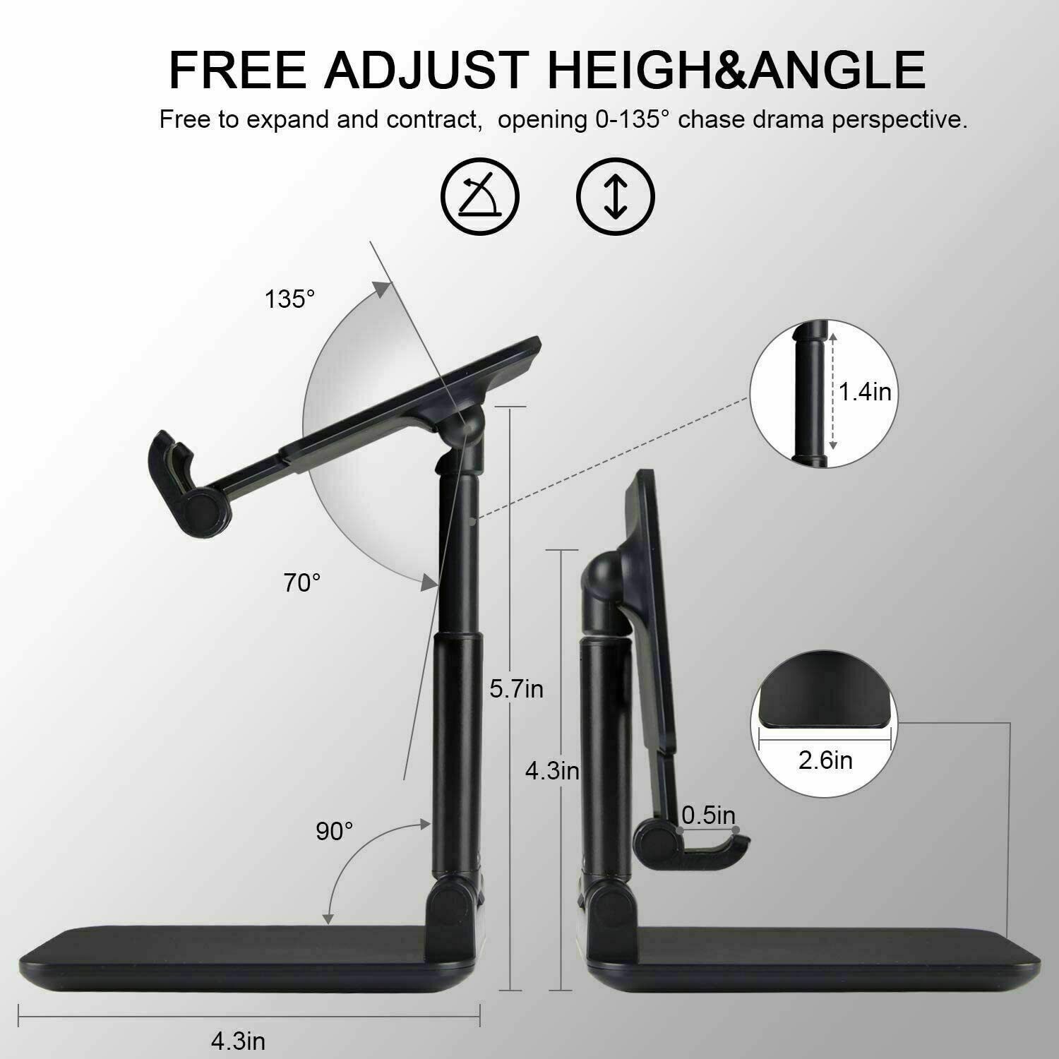 Cell Phone Stand Tablet Mount Fordable Desktop Holder Cradle Dock Mobile Phone Phone Holder Stand, Desktop Cell Phone Holder For IPad Tablet Desk Holder What Else You Got?