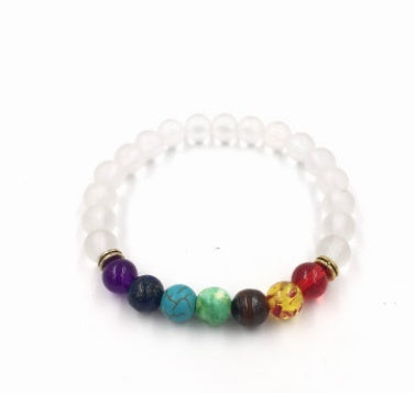 8mm Volcanic Stone Chakra Bracelet – Colorful Agate Energy Beads Healing Jewelry What Else You Got?