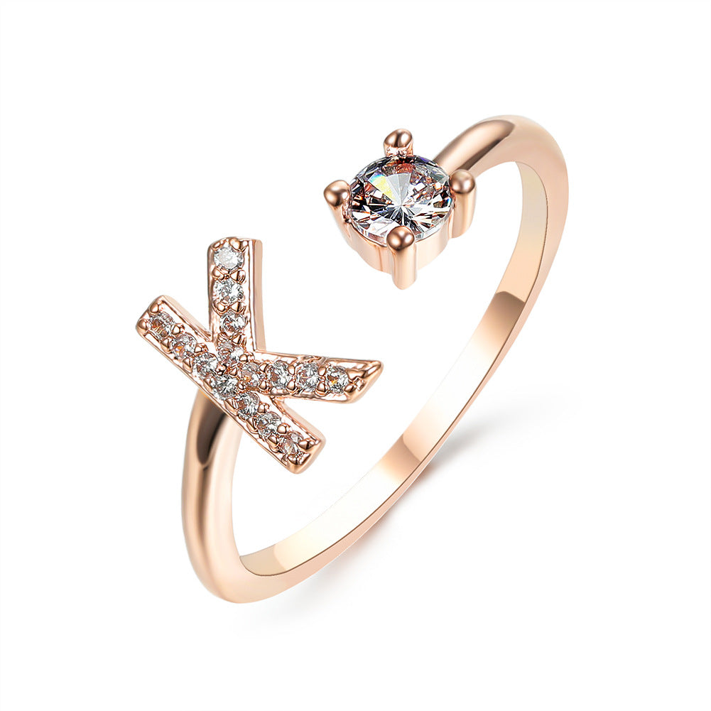 New Design Adjustable 26 Initial Letter Ring Fashion Jewelry For Women Simple Elegant Jewelry What Else You Got?