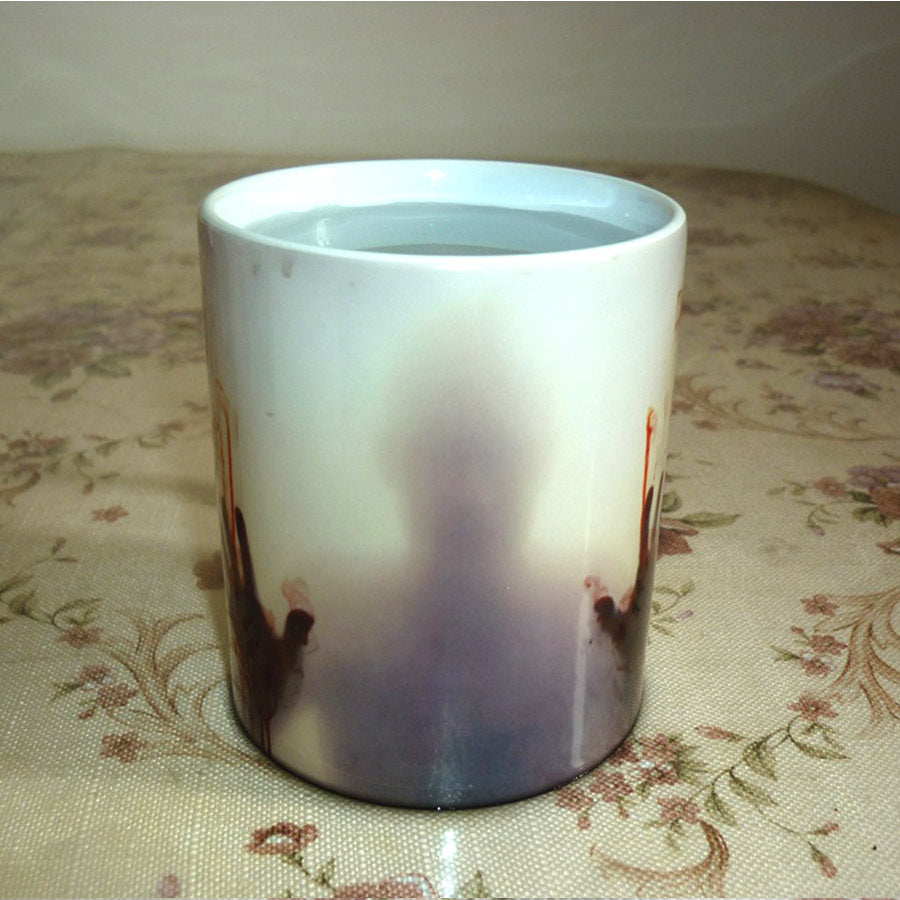 Heat-Activated Color-Changing Ceramic Mug – 350ml Magic Reveal Coffee Cup