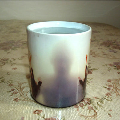 Heat-Activated Color-Changing Ceramic Mug – 350ml Magic Reveal Coffee Cup