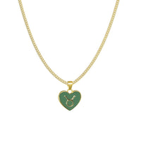 Fashion Color Zodiac Peach Heart Alloy Necklace