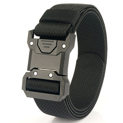 Tactical Quick Release Buckle Belt for Men - Military Style Braided Elastic Belt