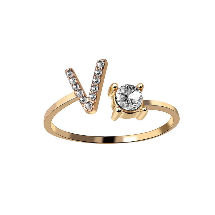 New Design Adjustable 26 Initial Letter Ring Fashion Jewelry For Women Simple Elegant Jewelry What Else You Got?