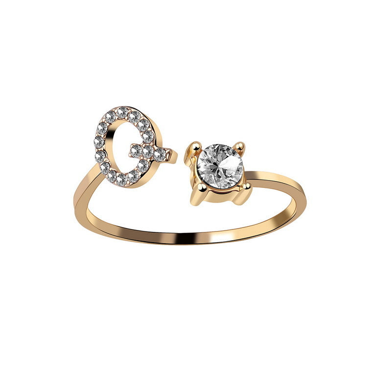 New Design Adjustable 26 Initial Letter Ring Fashion Jewelry For Women Simple Elegant Jewelry What Else You Got?