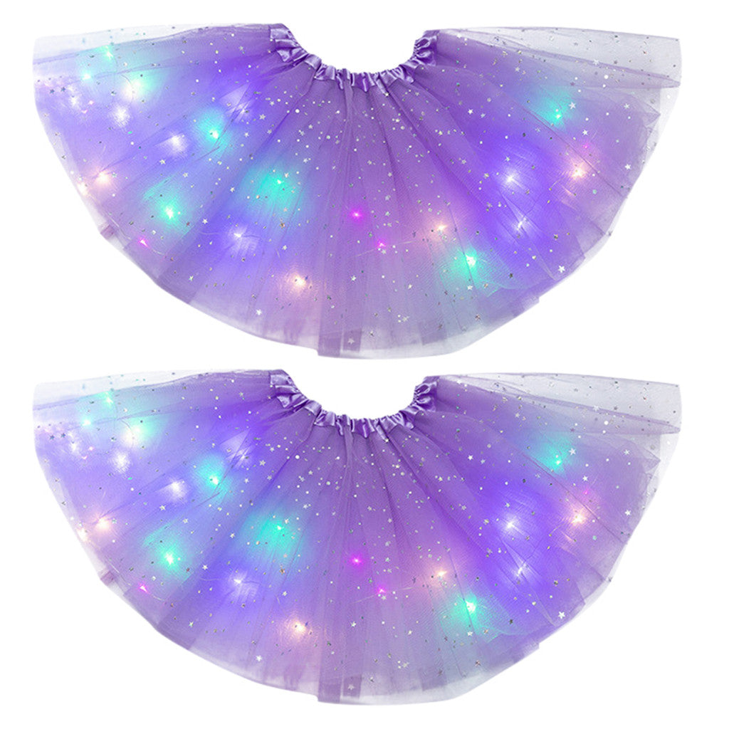 Magical & Luminous  LED Princess Halloween Tutu Skirt Sequins Shiny Skirt What Else You Got?