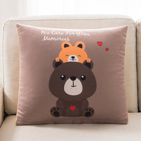 Adorable Animal Plush Throw Pillow – Cozy Sofa Decor for Kids & Home (40x40cm, 45x45cm, 50x50cm)
