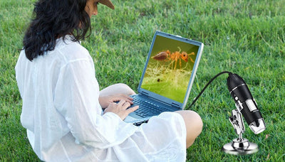 3-in-1 USB Digital Microscope - 1600X Magnification with Adjustable LED Light - Perfect for Kids, Students & Hobbyists