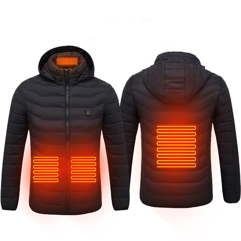 Winter Heated Jacket USB Electric Cotton Coat Zip-up Heater Thermal Clothing Heating Vest For Men What Else You Got?
