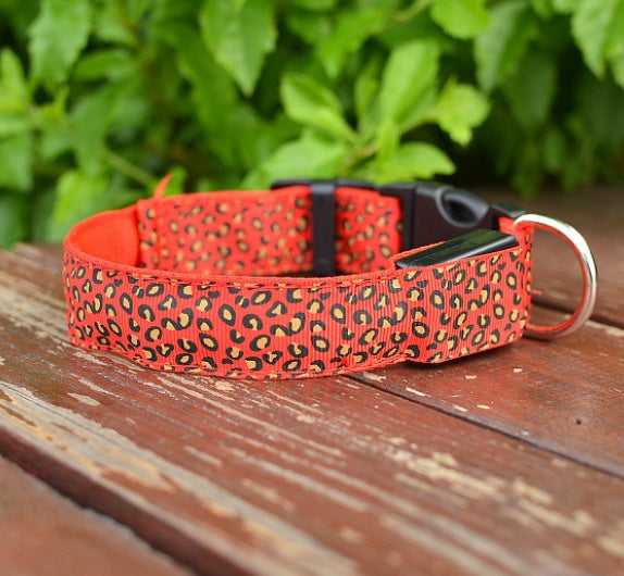 LED Dog Collar Safety Adjustable Nylon Leopard Pet Collar What Else You Got?