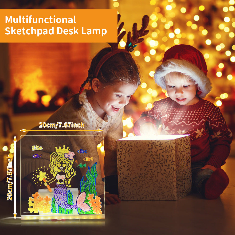 LED Acrylic Drawing Board DIY Erasable Luminous Writing Boards With Stand USB Plug Message Board With NightLight What Else You Got?