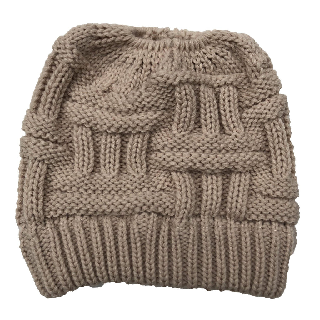 Soft Knit Ponytail Winter Hat for Women – Warm Wool Beanie with Stretch Fit & Hair-Friendly Opening What Else You Got?