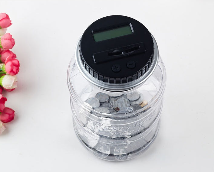 Digital Coin Counting Money Jar – LCD Display Piggy Bank for Kids & Adults What Else You Got?