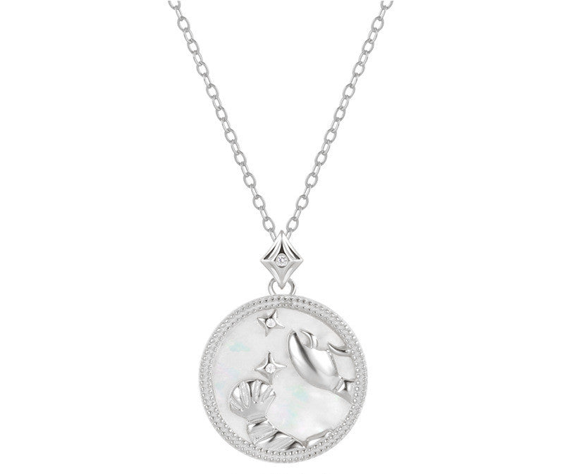 Sterling Silver Zodiac White Shell Necklace What Else You Got?