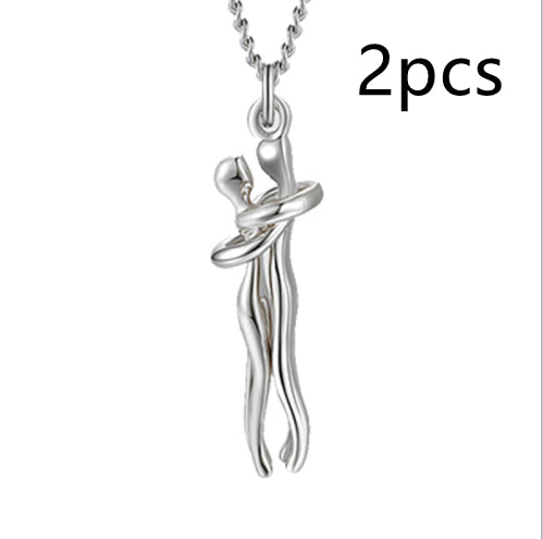 Love Hug Necklace Unisex Men Women Couple Jewelry Simple Temperament Clavicle Chain Valentines Day Lover Gift What Else You Got?