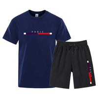 Men’s Cotton T-Shirt & Shorts Set – Breathable Casual Two-Piece Outfit S–3XL