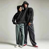 Couple Matching Hoodie Jumpsuit – Oversized Two-Person Set for Photos & Movie Nights