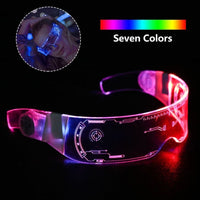 LED Rave Glasses – 7-Color Glow Party Goggles for Festivals & Concerts